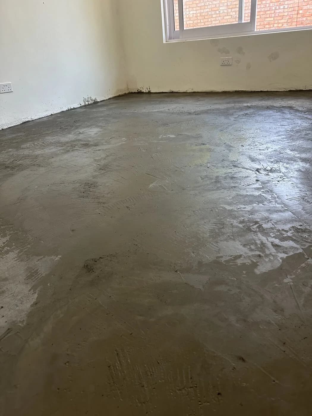 Concrete substrate being prepared ahead of epoxy application